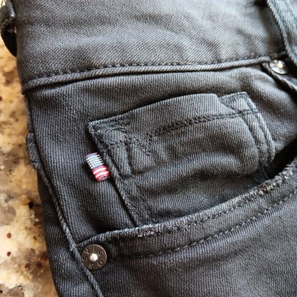 W27 L29 Vigoss Jeans Women The Chelsea Skinny Stretch Dark Low Rise Distressed - Picture 8 of 16